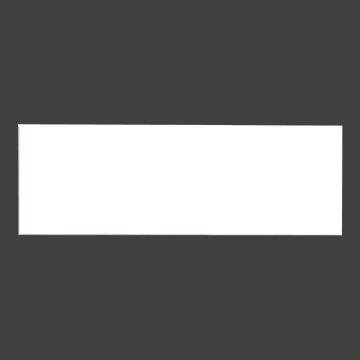 White/Black Square Corner Plastic Badge