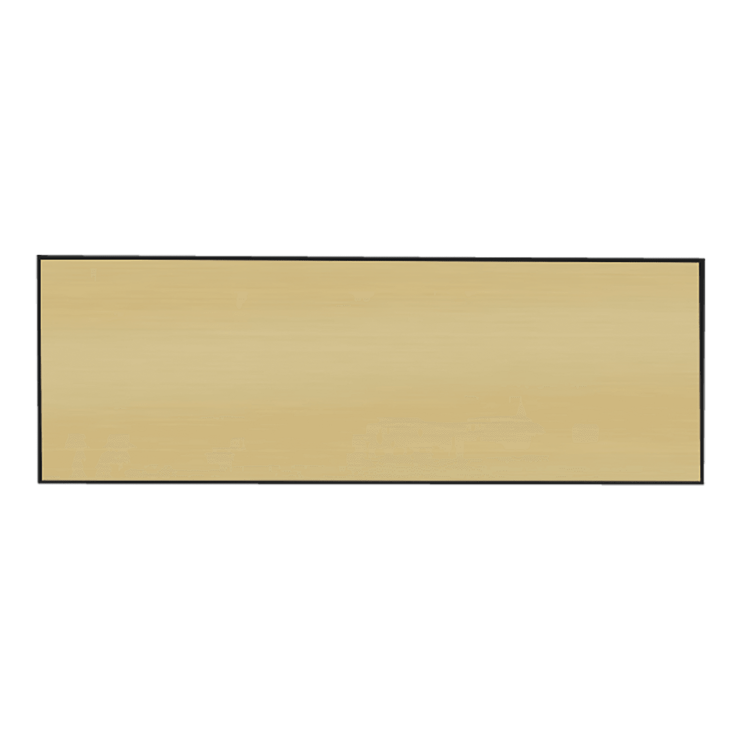Brushed Gold/Black Square Corner Plastic Badge