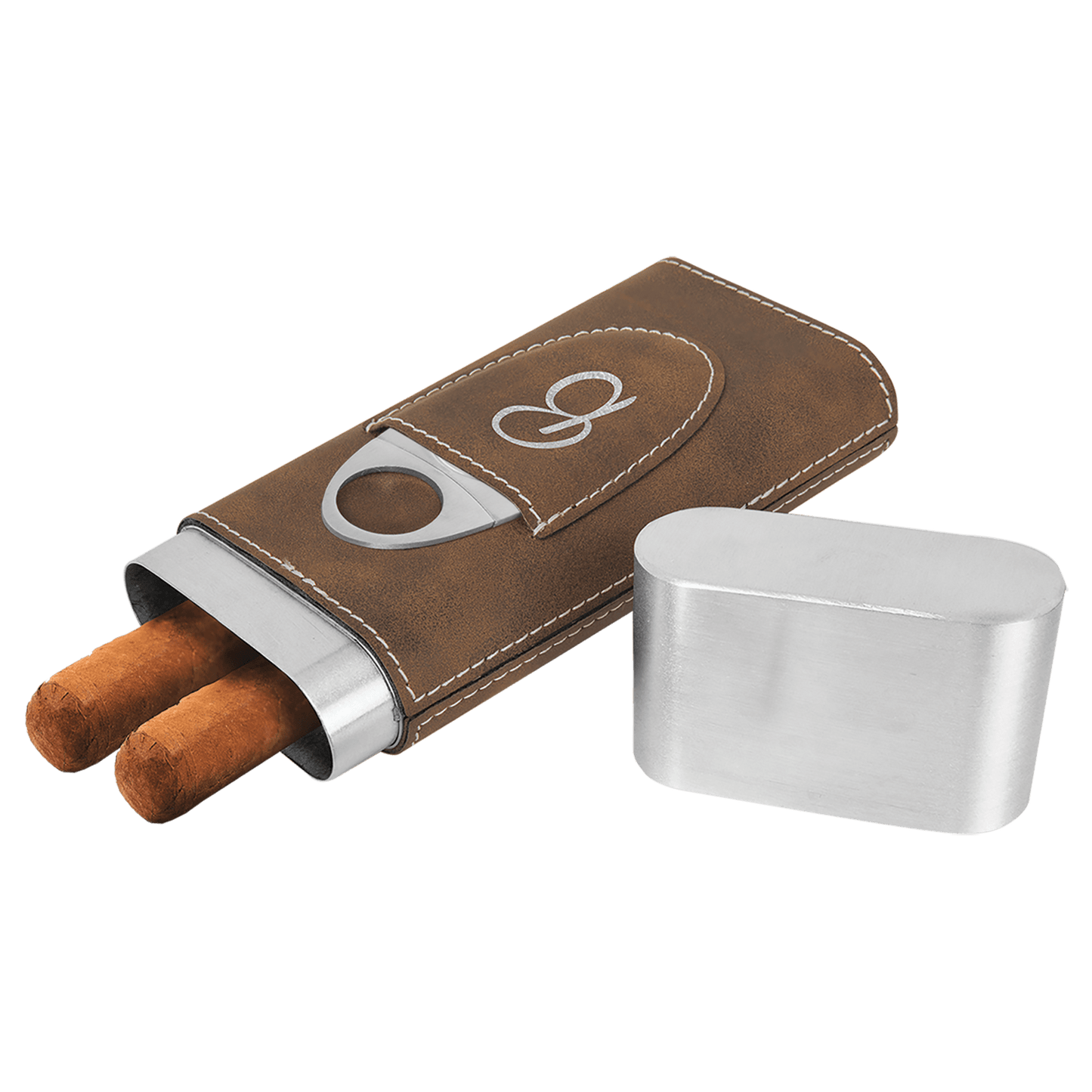 Leatherette Cigar Case with Cutter