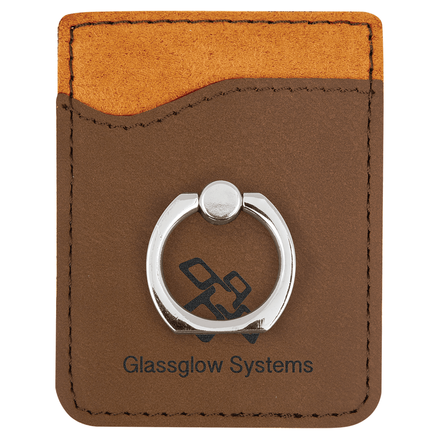Leatherette Phone Wallet with Ring