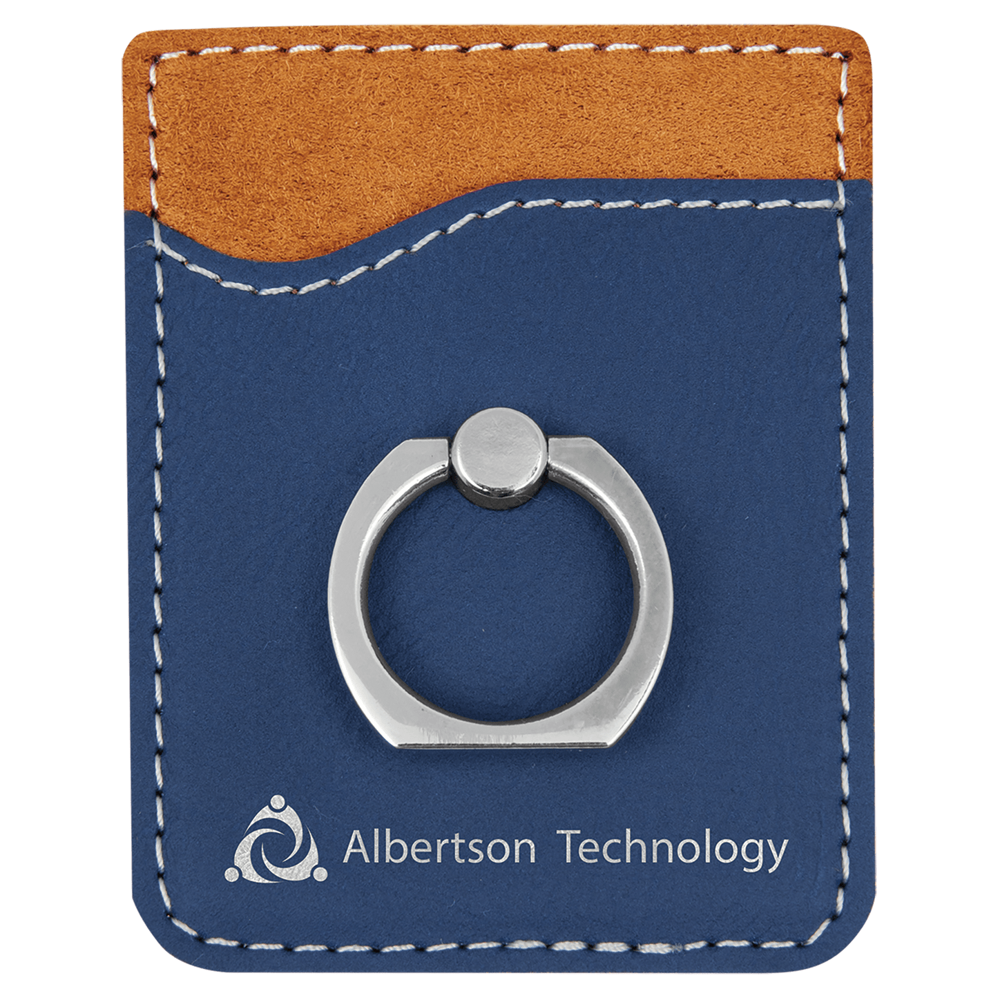 Leatherette Phone Wallet with Ring