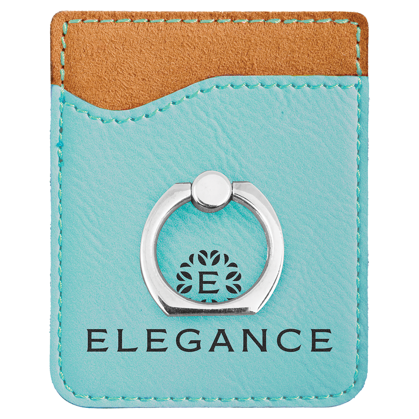 Leatherette Phone Wallet with Ring