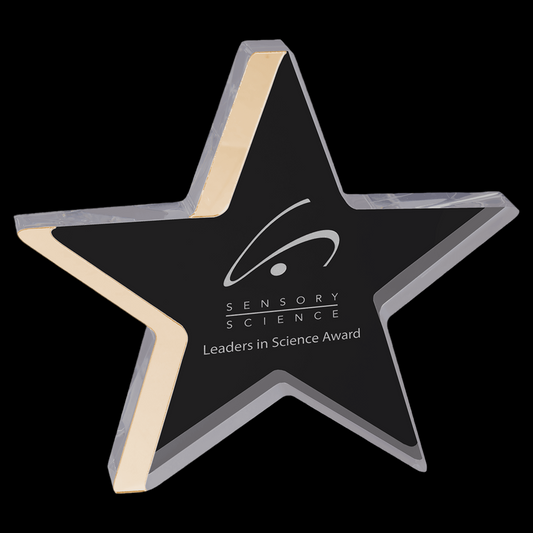 Star Acrylic with Gold Edge