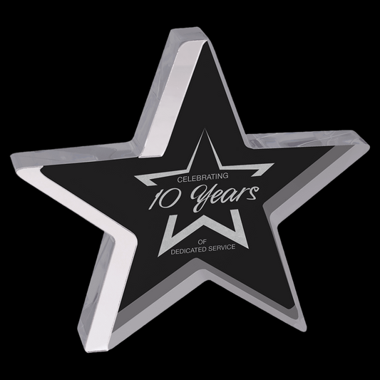 Star Acrylic with Silver Edge