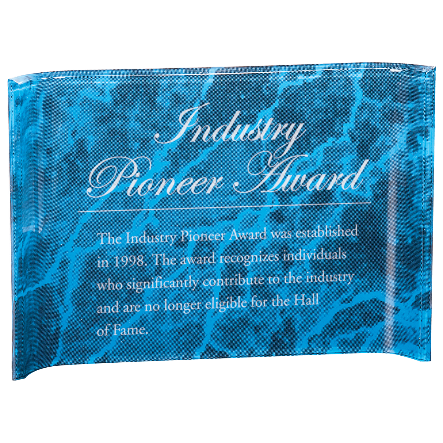 Blue Marbleized Acrylic Crescent