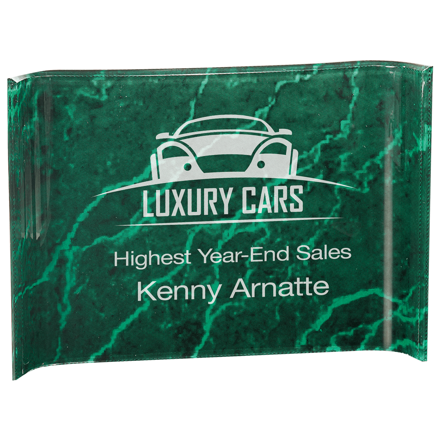 Green Marbleized Acrylic Crescent