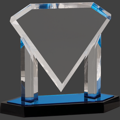 Blue Floating Diamond Acrylic