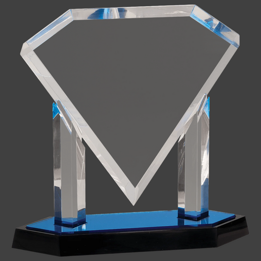 Blue Floating Diamond Acrylic