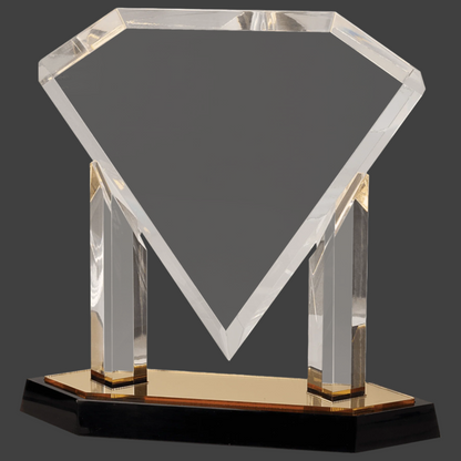 Gold Floating Diamond Acrylic