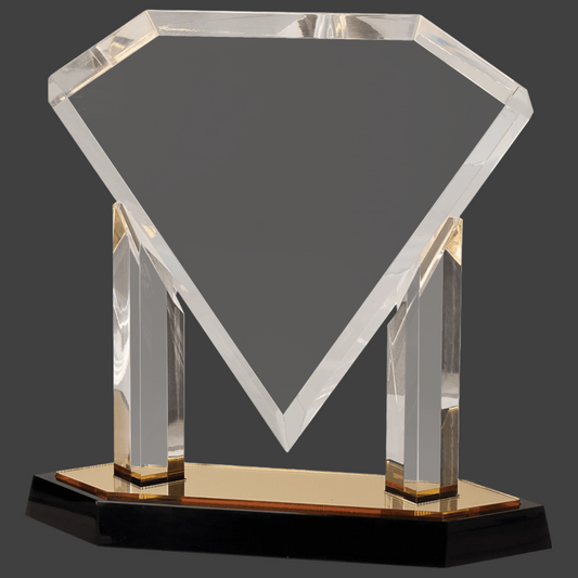 Gold Floating Diamond Acrylic
