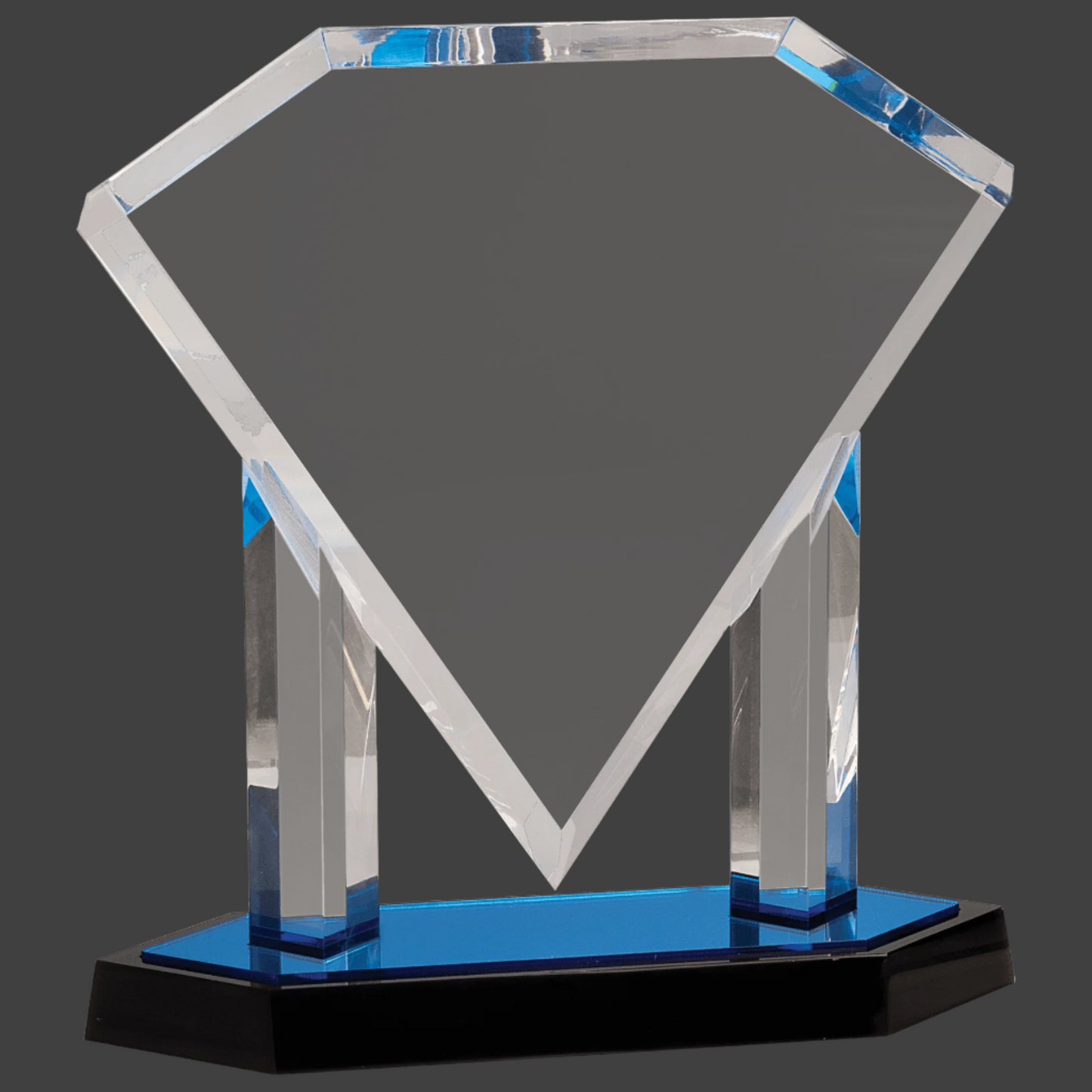 Blue Floating Diamond Acrylic