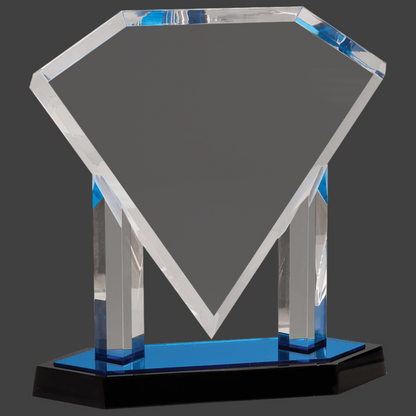 Blue Floating Diamond Acrylic