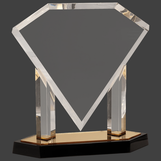 Gold Floating Diamond Acrylic
