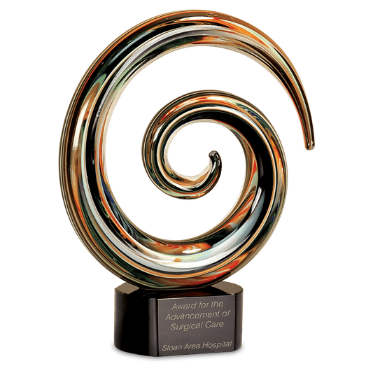 9.25" Swirl Art Glass