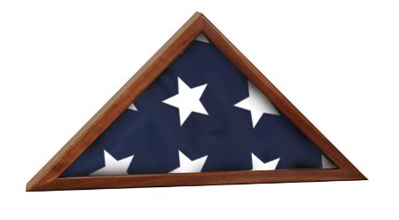 Genuine Walnut Flag Display Case