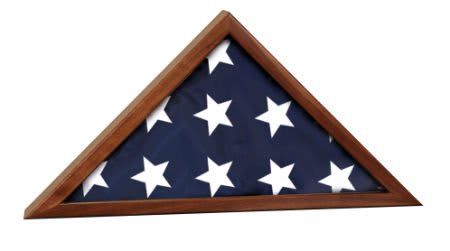 Genuine Walnut Flag Display Case