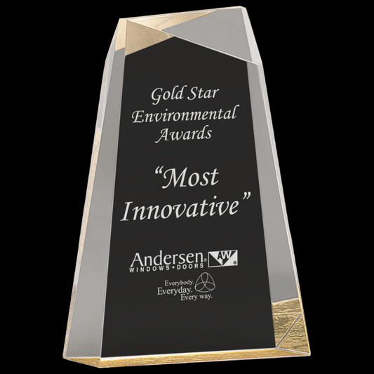 Gold Facet Wedge Acrylic