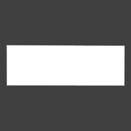 White/Black Square Corner Plastic Badge