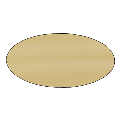 3" x 1.5" Oval Plastic Badge