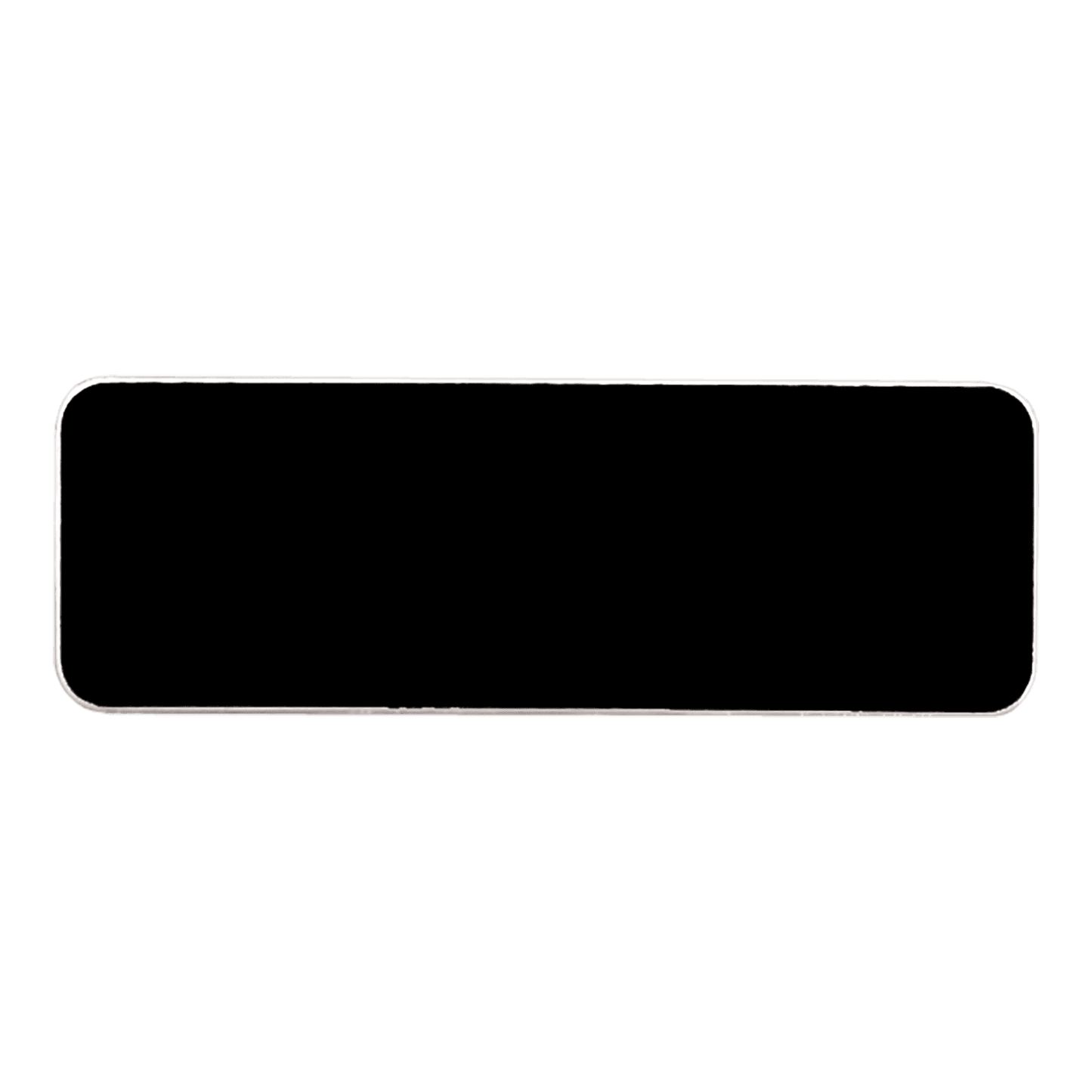 Black/White Round Corner Plastic Badge