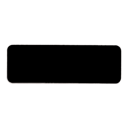 Black/White Round Corner Plastic Badge