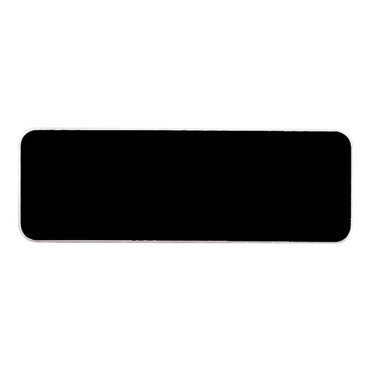 Black/White Round Corner Plastic Badge
