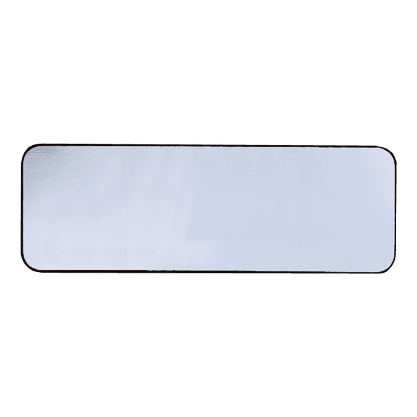 Brushed Silver/Black Round Corner Plastic Badge