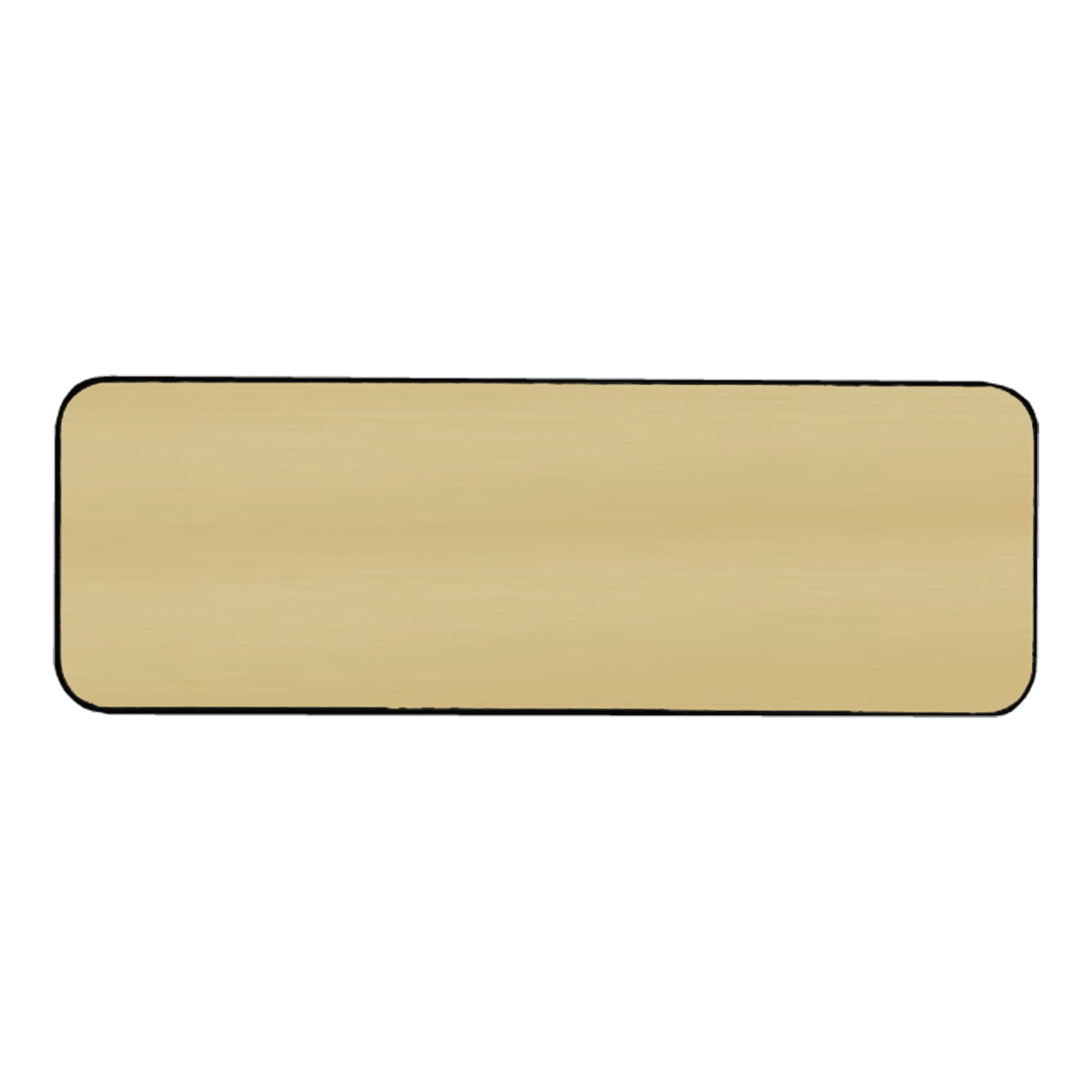 Brushed Gold/Black Round Corner Plastic Badge