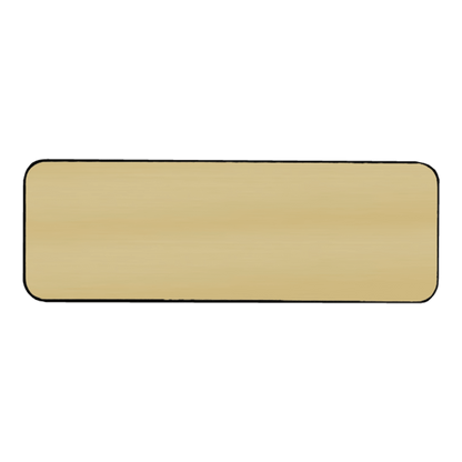 Brushed Gold/Black Round Corner Plastic Badge