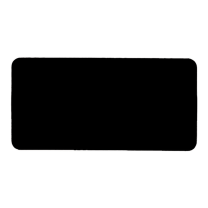 Black/White Round Corner Plastic Badge
