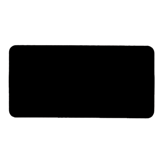 Black/White Round Corner Plastic Badge