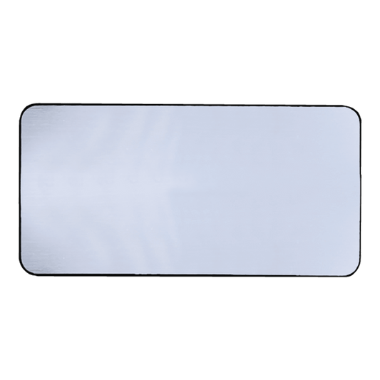Brushed Silver/Black Round Corner Plastic Badge