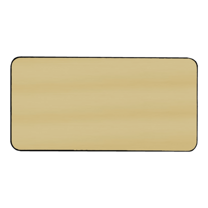 Brushed Gold/Black Round Corner Plastic Badge