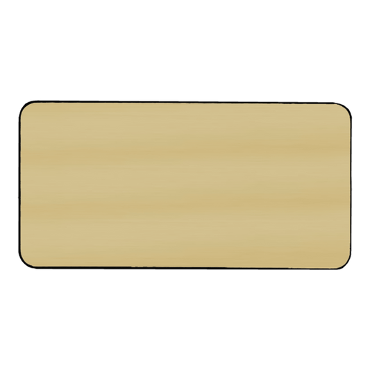 Brushed Gold/Black Round Corner Plastic Badge
