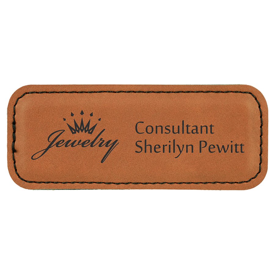 Rawhide Leatherette Badge with Magnet