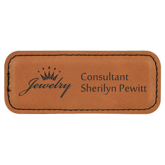Rawhide Leatherette Badge with Magnet