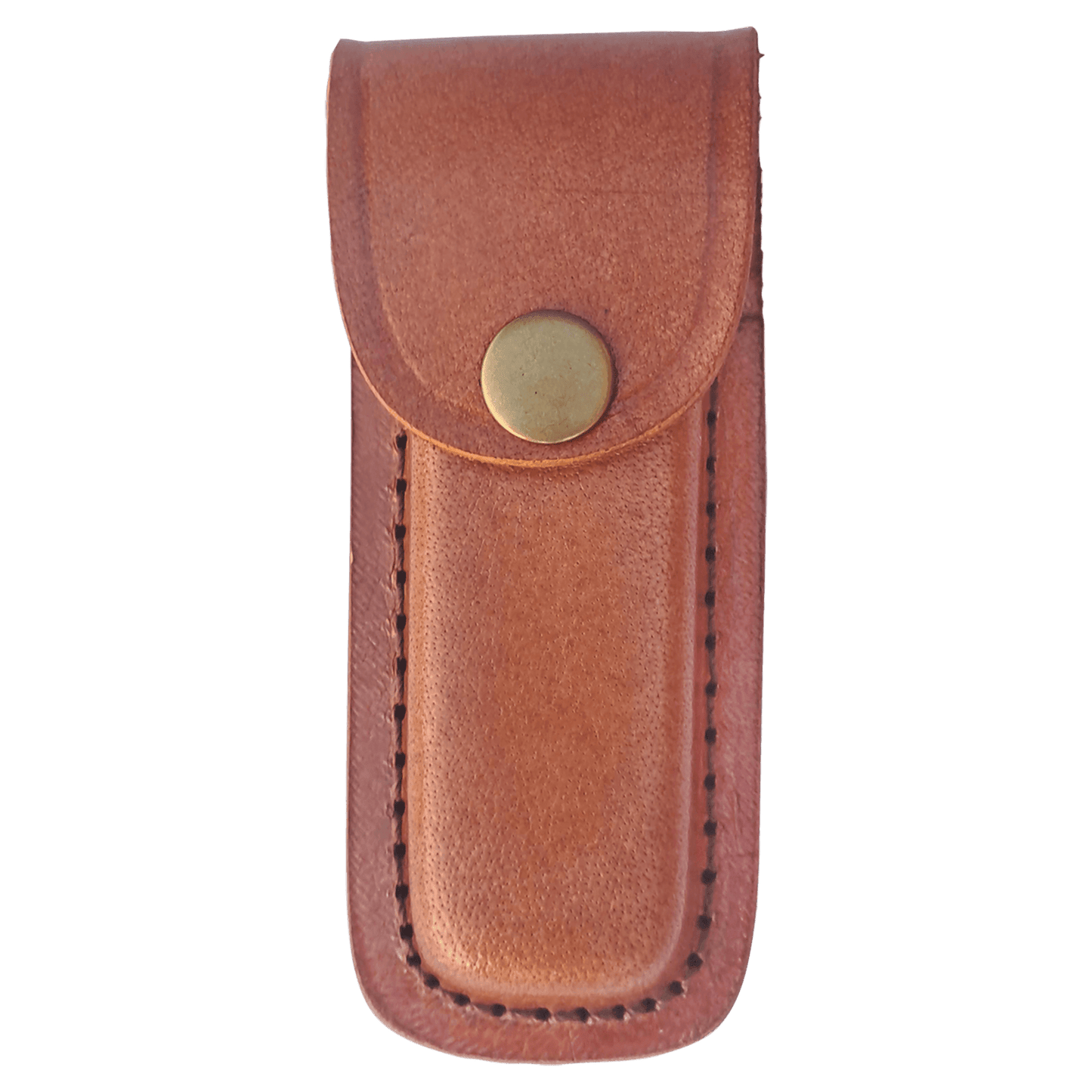 Leather Sheath with Snap Closure For Bison River Folding Knife