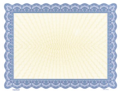 Bison Series Blank Certificate 8.5" x 11"