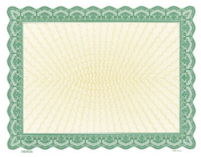 Bison Series Blank Certificate 8.5" x 11"