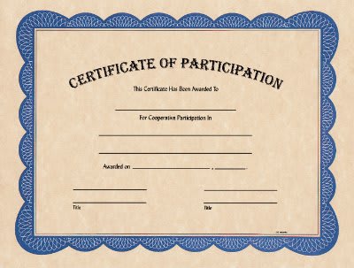 Stock Certificate 8.5" x 11"