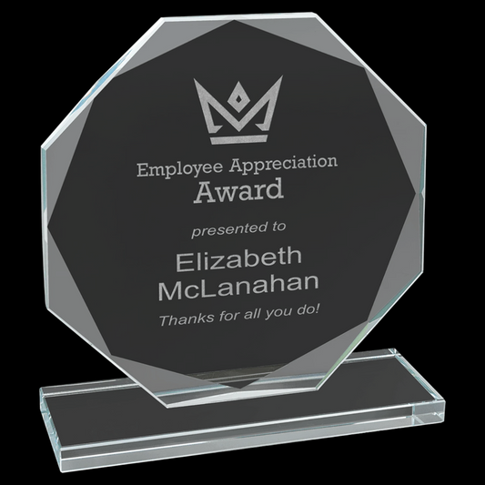 Octagon Clear Glass Award