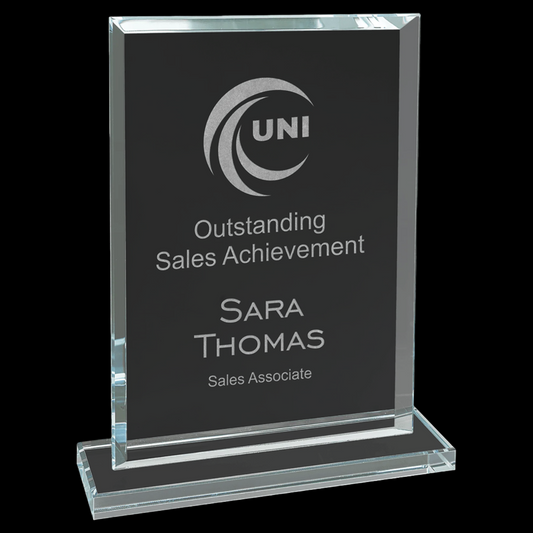 Rectangle Clear Glass Award