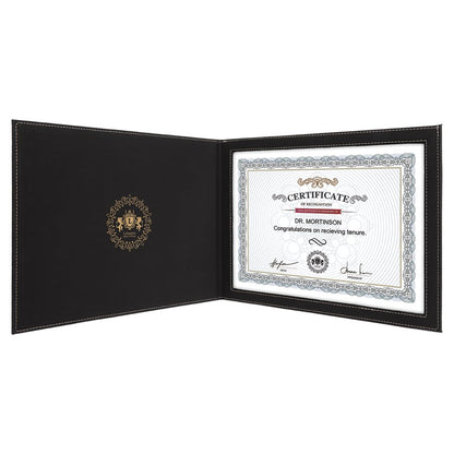 9" x 12" Leatherette Certificate Holder For 8.5" x 11"