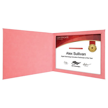 9" x 12" Leatherette Certificate Holder For 8.5" x 11"