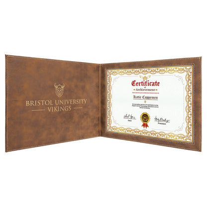 9" x 12" Leatherette Certificate Holder For 8.5" x 11"