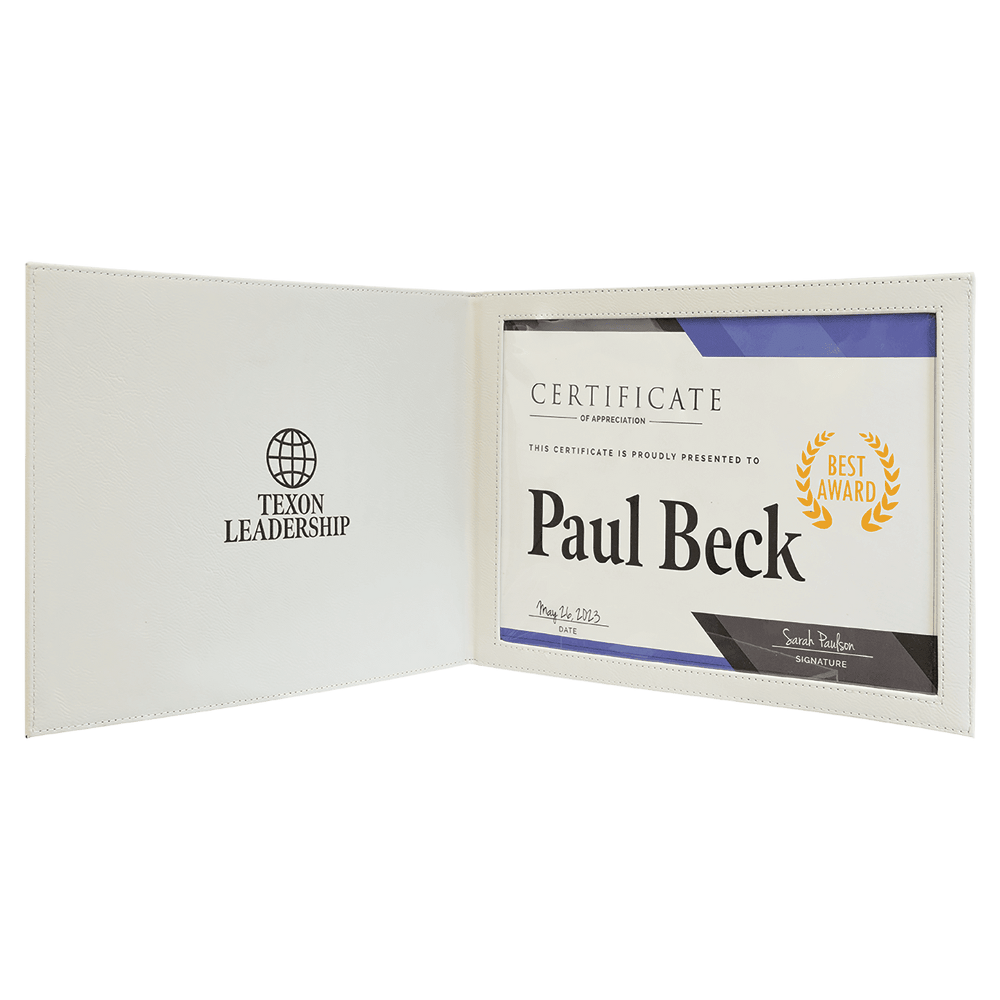 9" x 12" Leatherette Certificate Holder For 8.5" x 11"