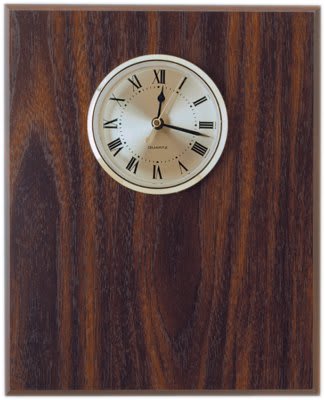 8" x 10" Classic Walnut Clock Plaque
