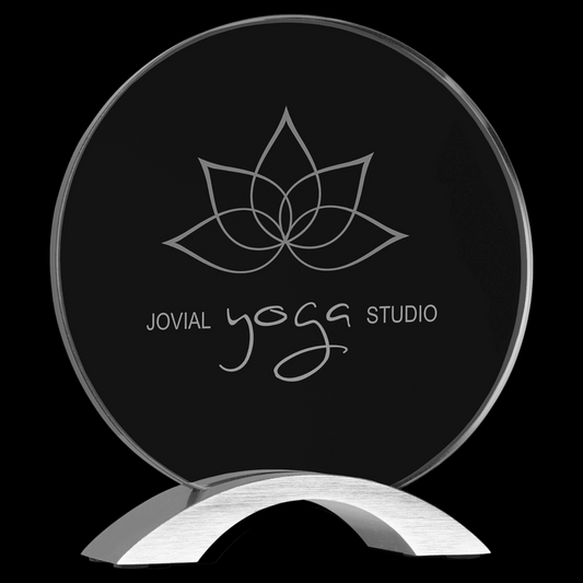 Round Cosmic Acrylic with Silver Base
