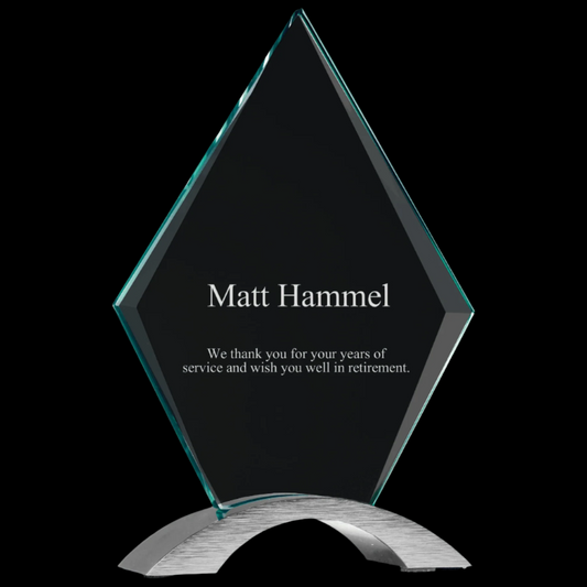 Diamond Cosmic Glass with Silver Base