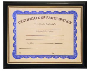 High Gloss Finish Slide-In Plaque with 8.5" x 11" Frame